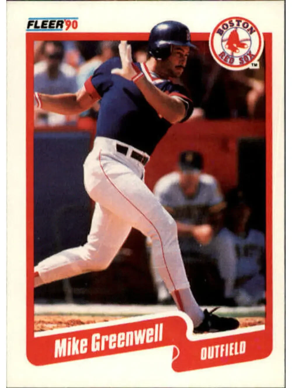 1990 Mike Greenwell Fleer Baseball Card #277